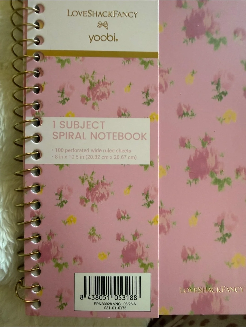 LoveShackFancy x Target One Subject Spiral Floral Notebook
